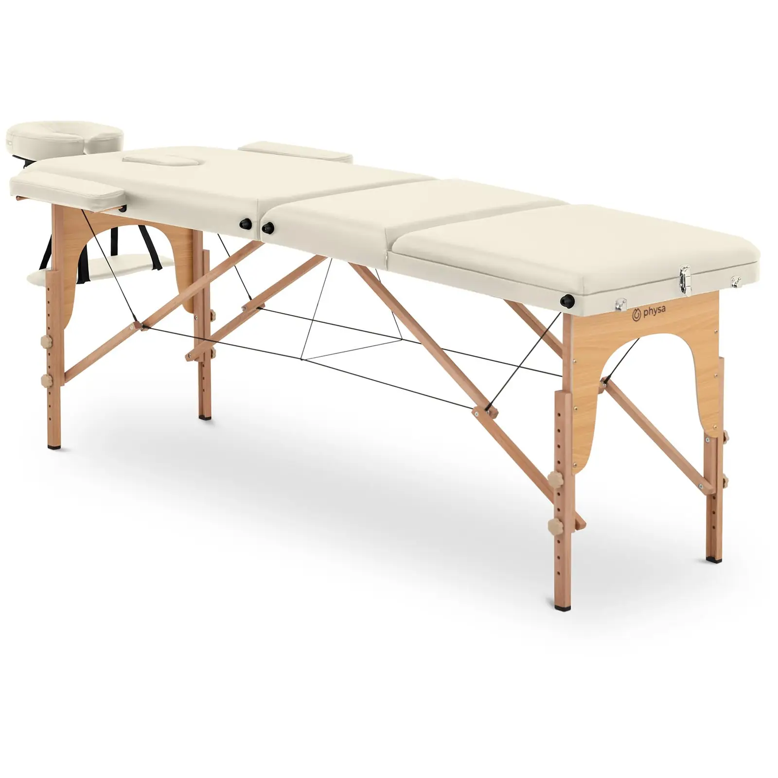 Sklopivi stol za masažu - 185 x 60 x 60 - 85 cm - 227 kg - bež